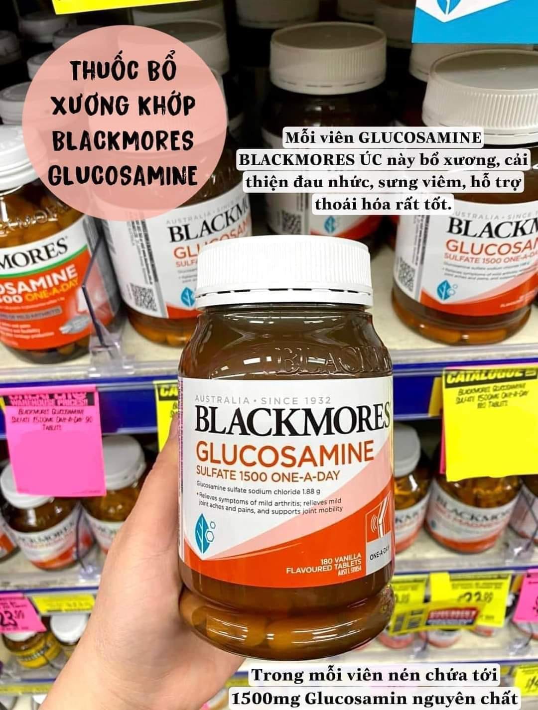 Blackmores Glucosamine 1500mg - Viên uống hỗ trợ xương khớp 180v