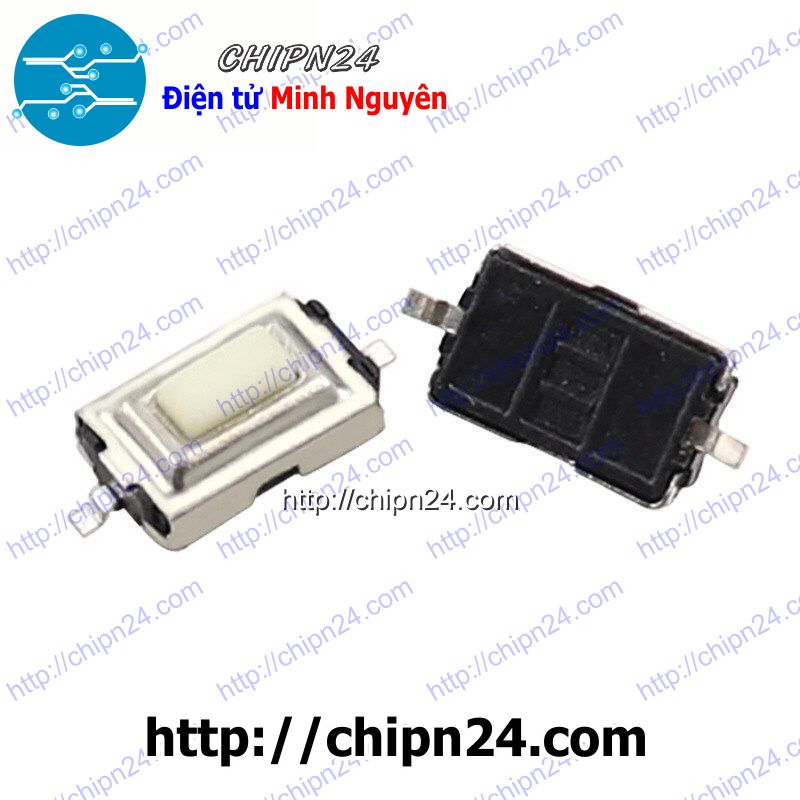 Nút nhấn 2 chân 3x6x2.5mm smd dán trắng