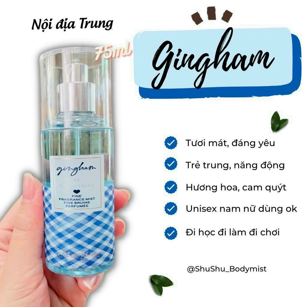 Xịt thơm Body Bath And Body Works Gingham Body Mist