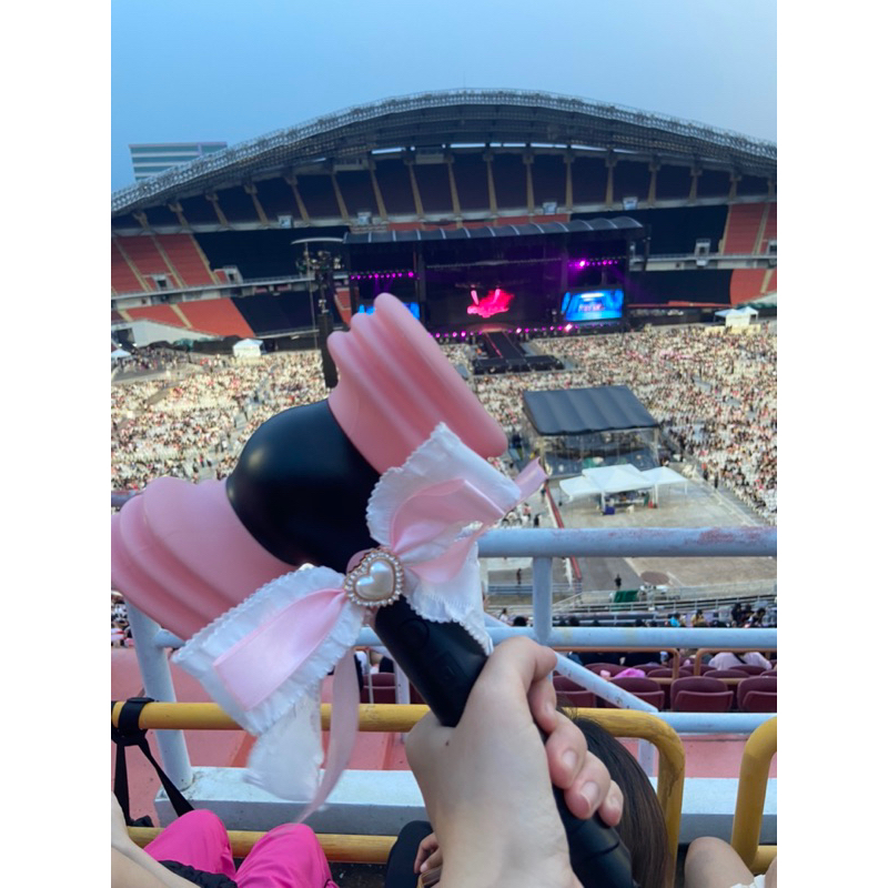 Nơ gắn lightstick kpop đính đá, phụ kiện trang trí lightstick handmade BOT DORIS