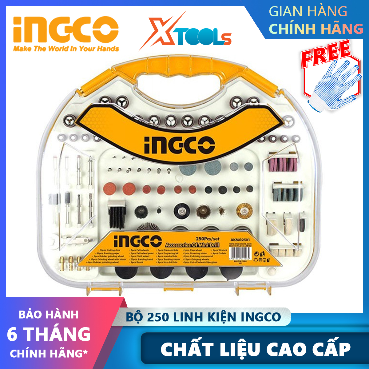 Ingco akmg2501 mini drill parts 250 kit | 250 PCs mini crusher accessories kit includes 250 XTools mini drill parts
