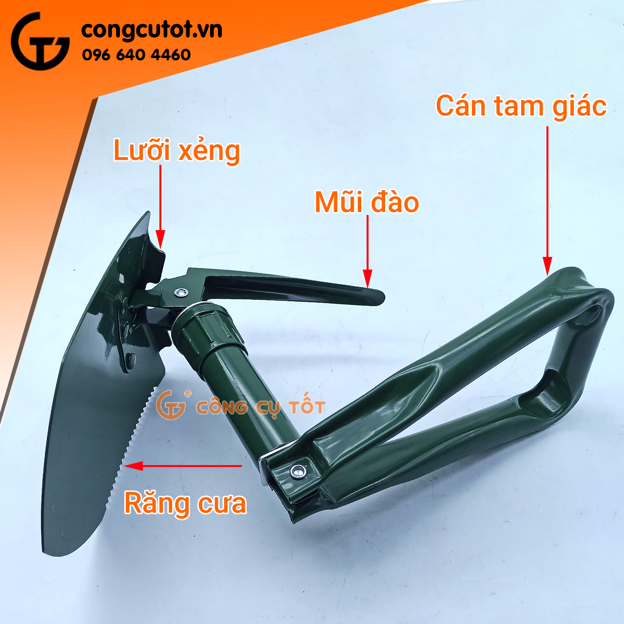 Xẻng gấp quân dụng đa năng