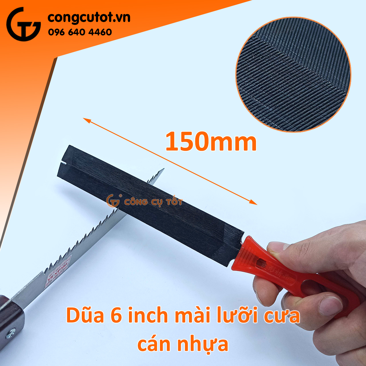Dũa mài lưỡi cưa cán nhựa