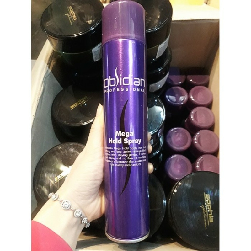 Gôm xịt tóc Obsidian Mega Hold Spray Hàn Quốc 300ml giá rẻ