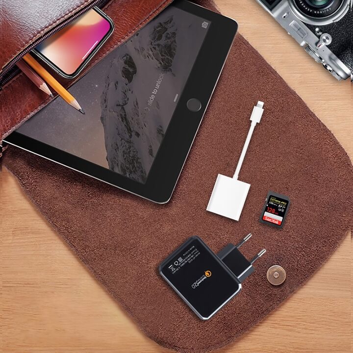 ĐẦU ĐỌC THẺ NHỚ IPHONE IPAD YESIDO CHÍNH HÃNG( SD / MICRO SD / OTG )