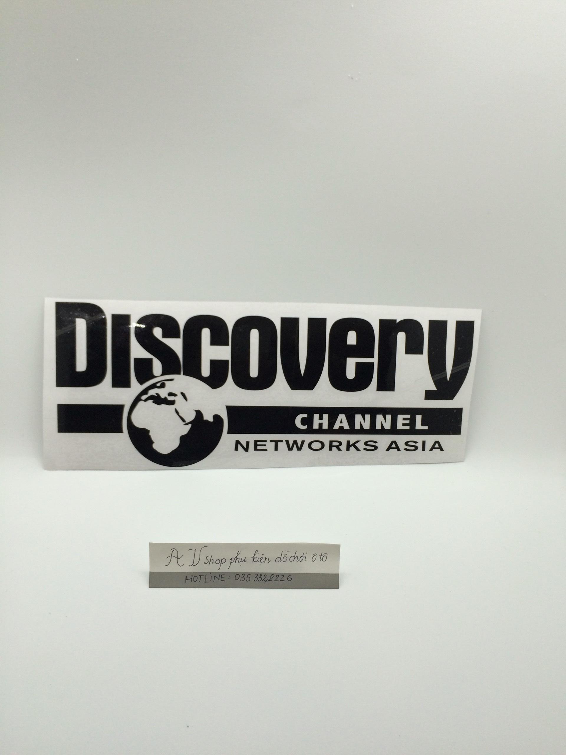 1 bộ 02 chiếc Decal dán sườn xe DISCOVERY màu Trắng