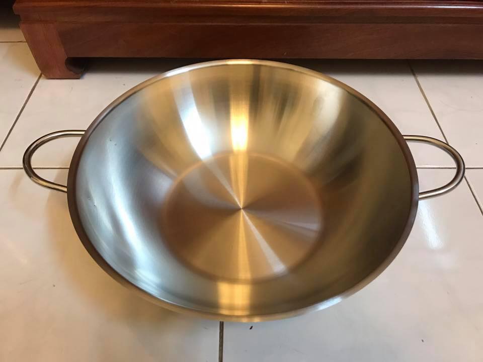 [HCM]CHẢO XÀO INOX SILIT WOK 32CM
