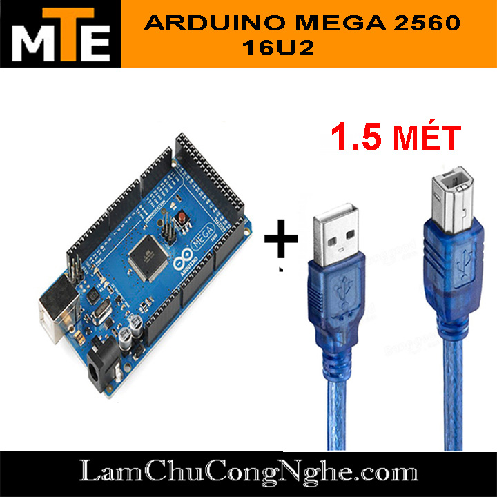 Mạch arduino mega 2560 R3 armega16U2 (board phát triển) Kèm cáp