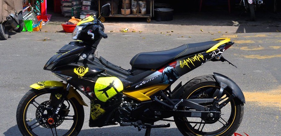 Tem trùm exciter 150 samurai vàng đen đẹp, Tem trùm exciter150, tem exciter 150, team trùm exciter 150, tem xe exciter 150, team trùm ex 150, team xe exciter 150 samurai vàng đen đẹp