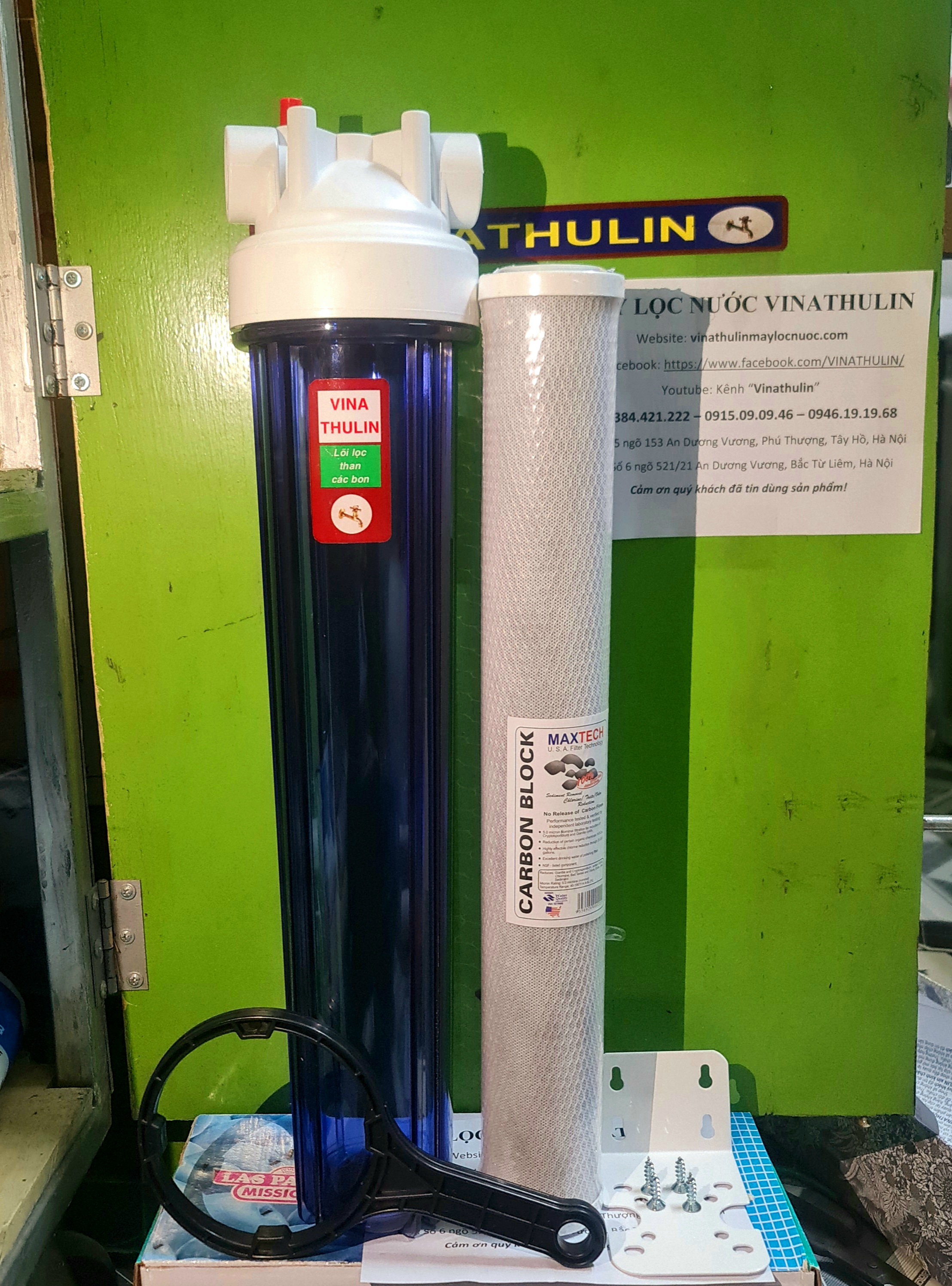 Cốc lọc nước 20inch VINATHULIN ren 27 2 gioăng
