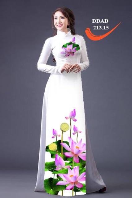 [HCM]Vải áo dài in hoa sen