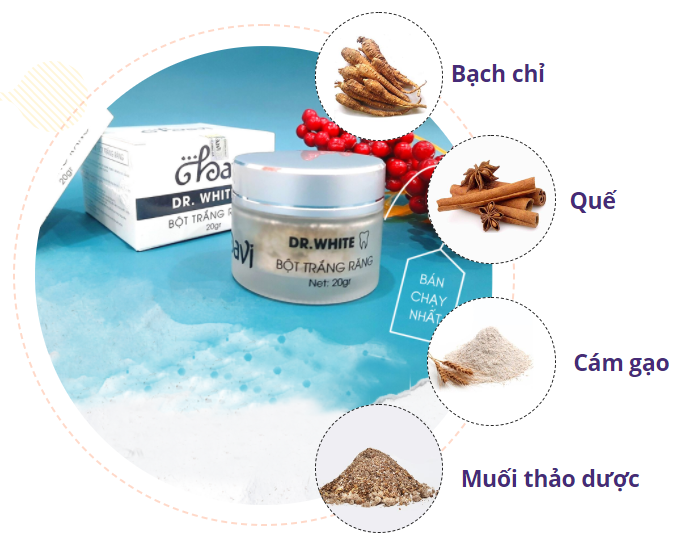 Bột trắng răng Dr White chính hãng