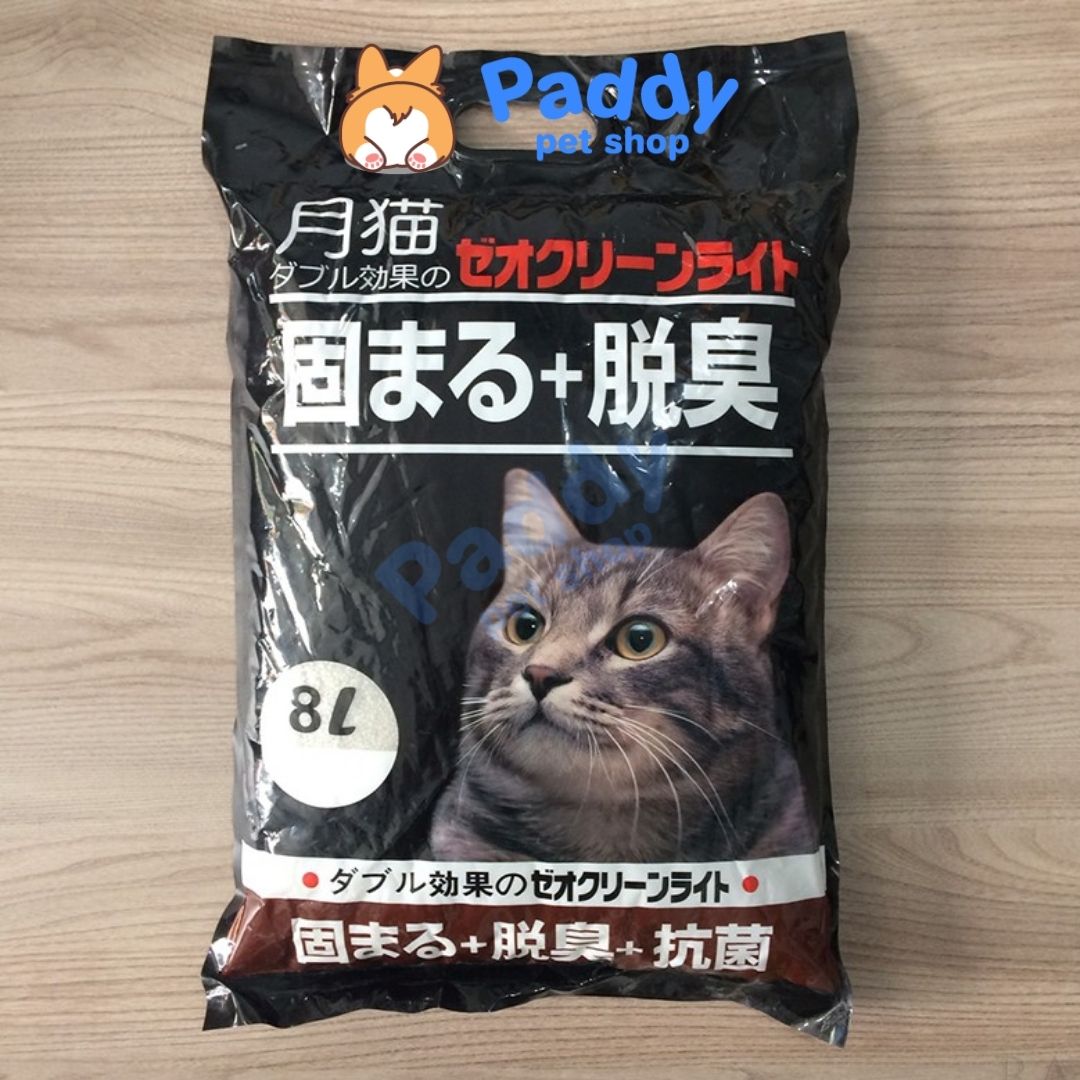 Cát Nhật Đen Moon Cat Vón Cục Khử Mùi Cực Tốt Tiết Kiệm Cho Mèo (8L)