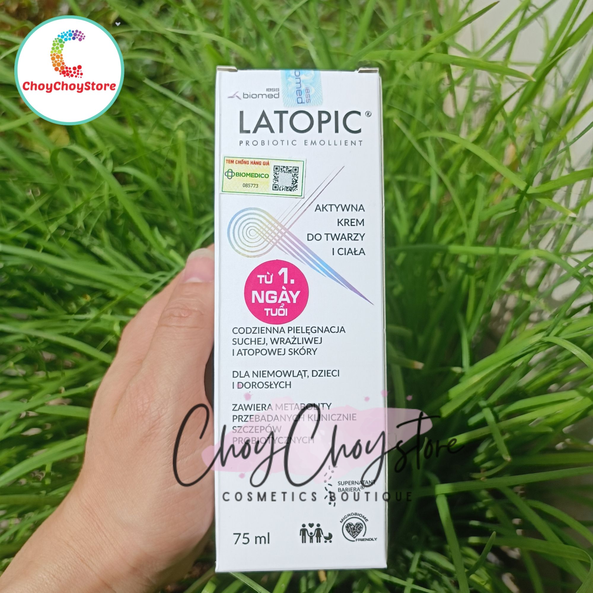 (TEM CTY) Kem Dưỡng Latopic Face & Body 75mL Cho Da Chàm, Da Khô