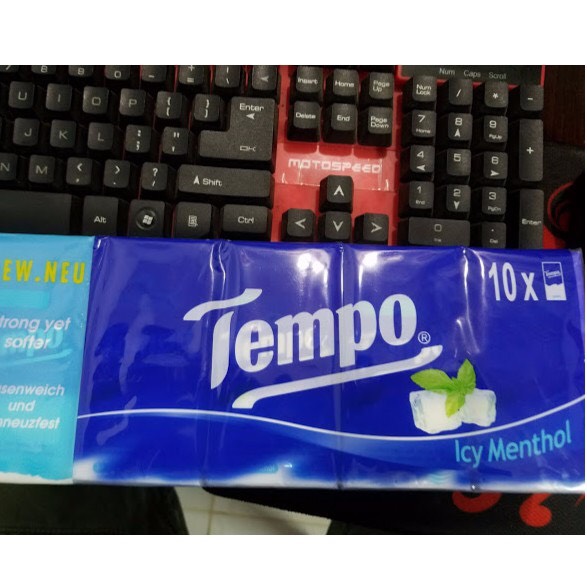 10 Khăn Giấy bỏ túi Tempo Icy Menthol