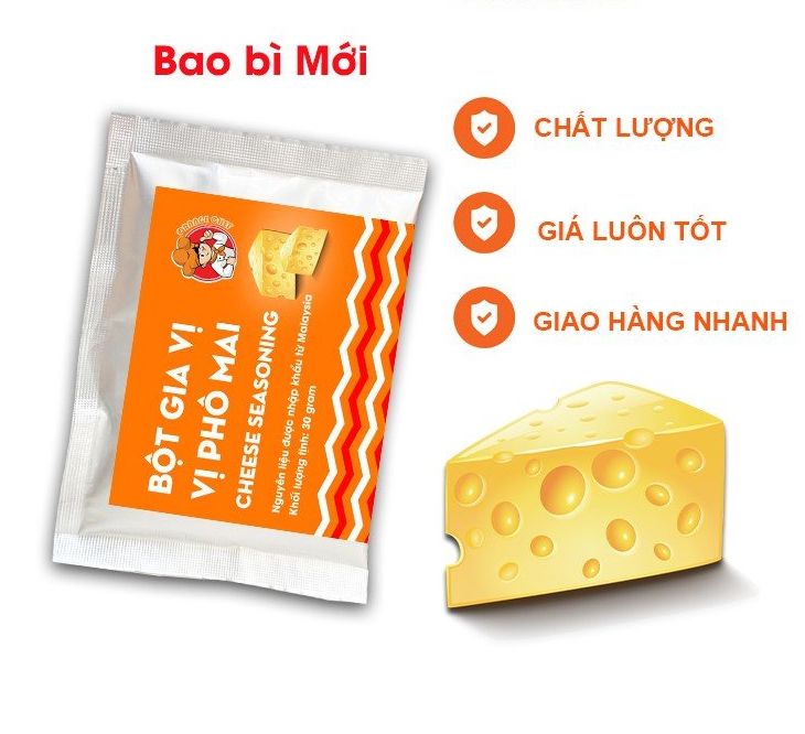 Gói 30gr Bột Phô Mai Lắc Verozyme Malay Malaysia Thơm Ngon