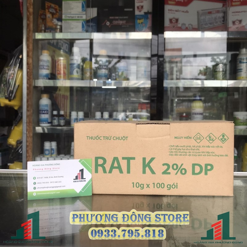 Thuốc diệt chuột dạng bột  Rat K 2% DP - gói 10g