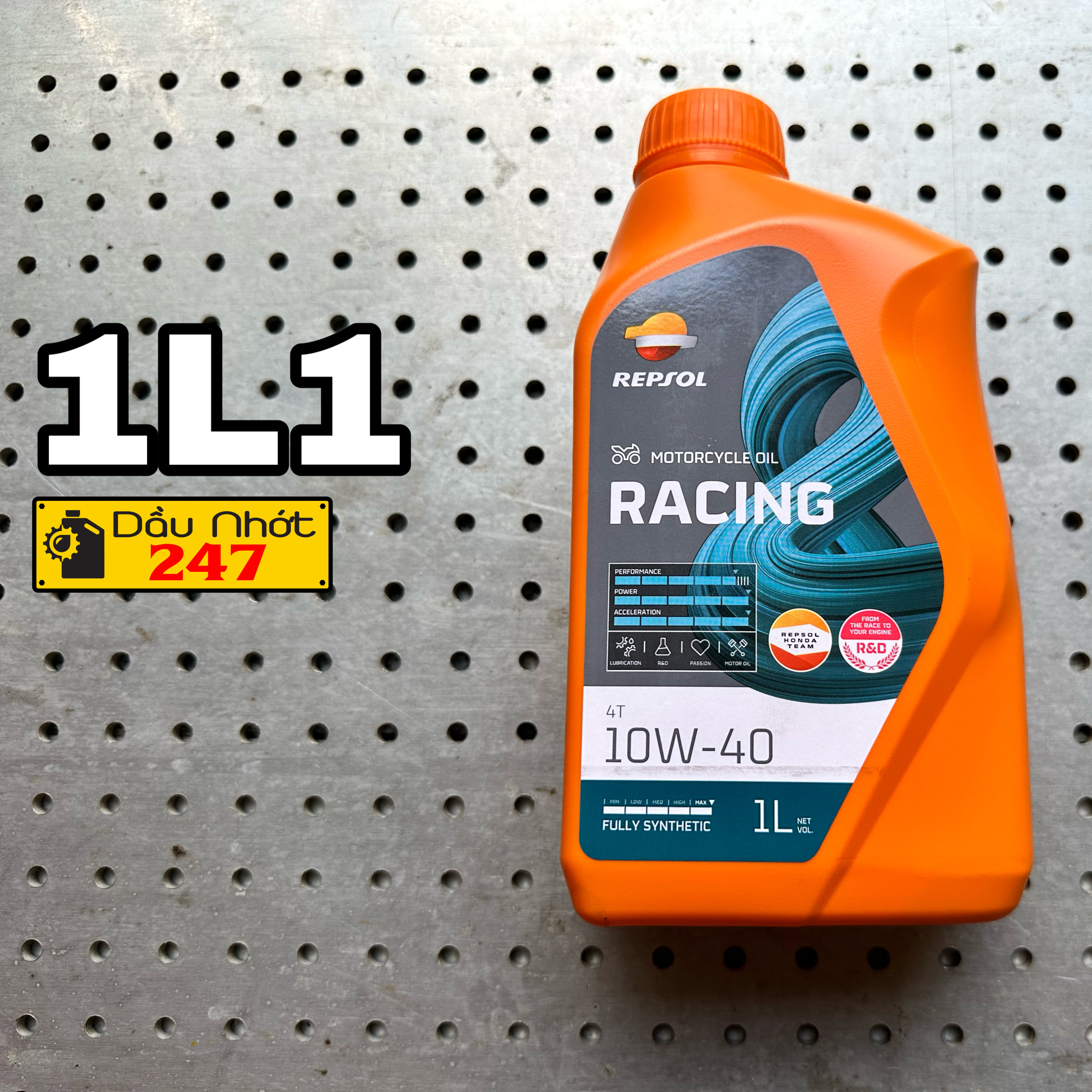 Combo 1L1 dầu nhớt Repsol Racing 10w40