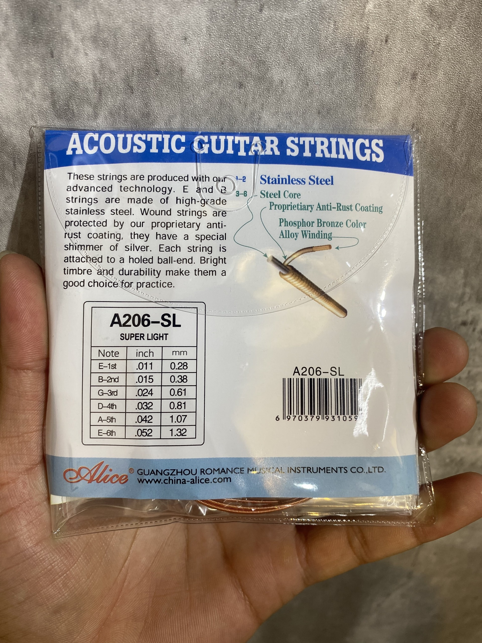 Bộ dây đàn guitar acoustic Alice A206