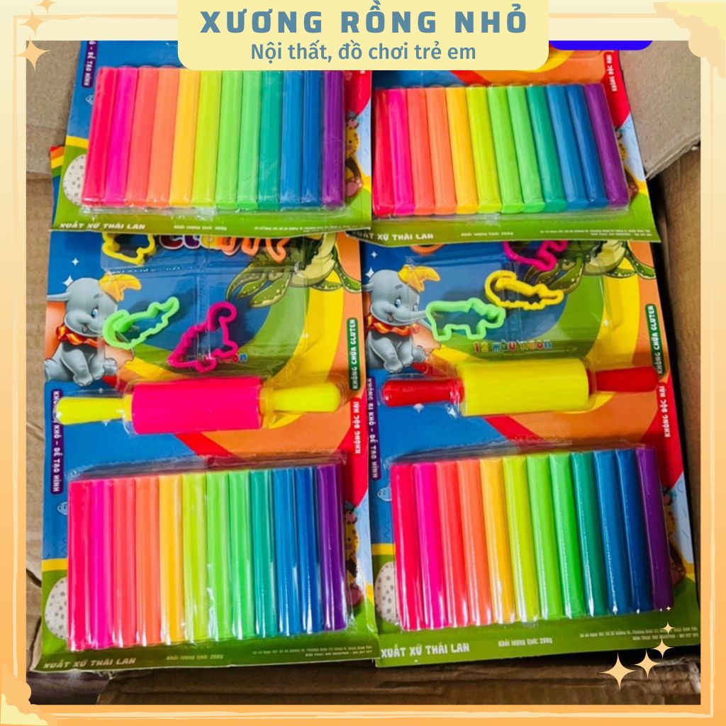 Đất Sét Nặn 12 Màu kèm 4 khuôn và con lăn