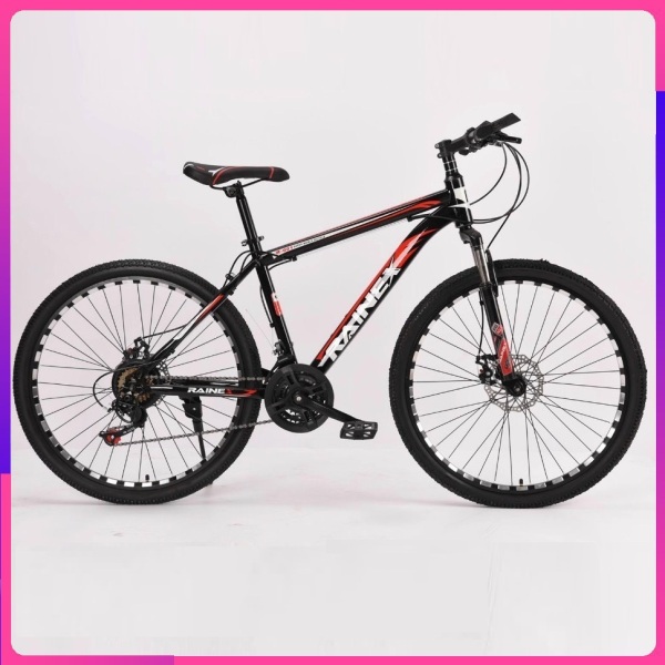Mua Xe đạp thể thao RAINEX size 26 inch dành cho người từ 1m5-1m8, Xe đạp địa hình khung kim loại chắc chắn (Đỏ, Xanh)