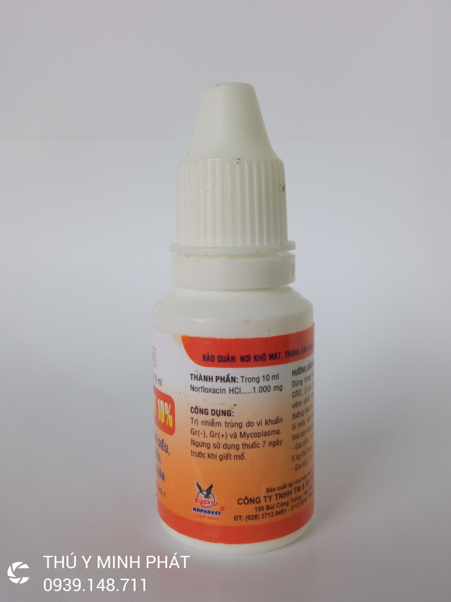 NORFLOX 10% CHAI 10ML TIÊU CHẢY, VIÊM PHỔI