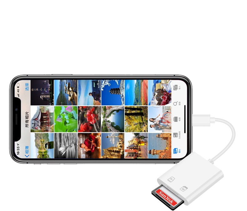 Đầu đọc thẻ nhớ SD/Micro SD có đầu cắm lightning cho iPhone/iPad