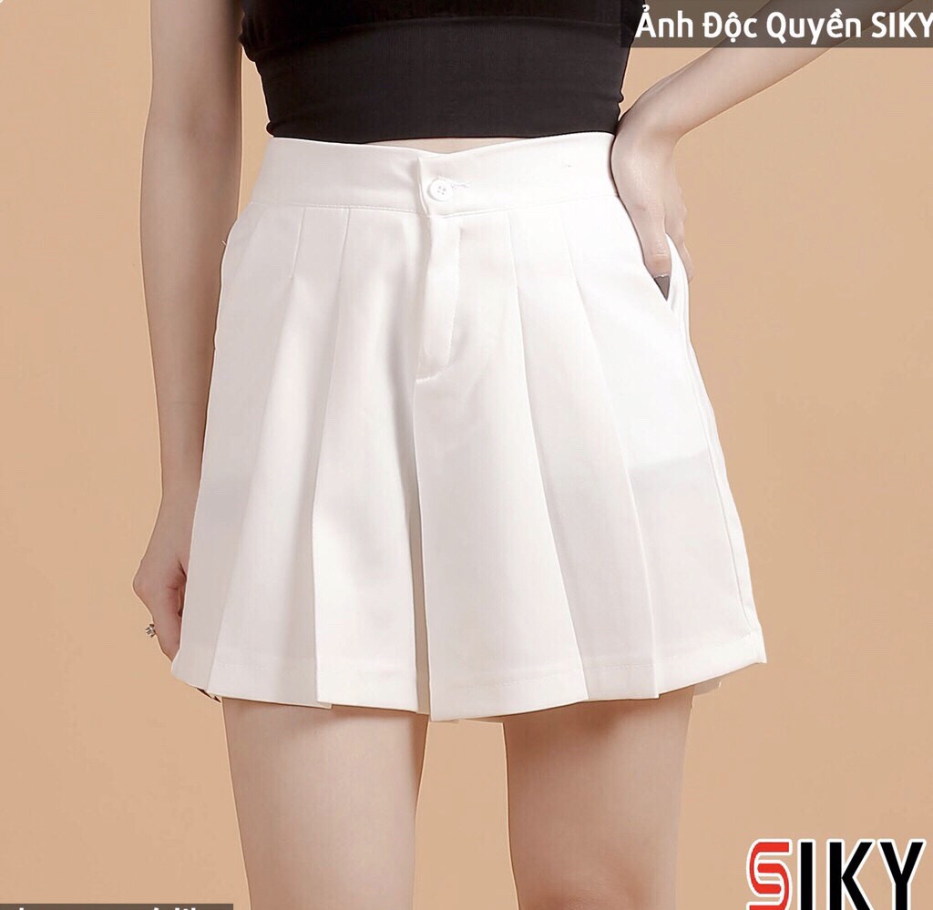 quần giả váy xếp 2 ly - SIKY - QV03