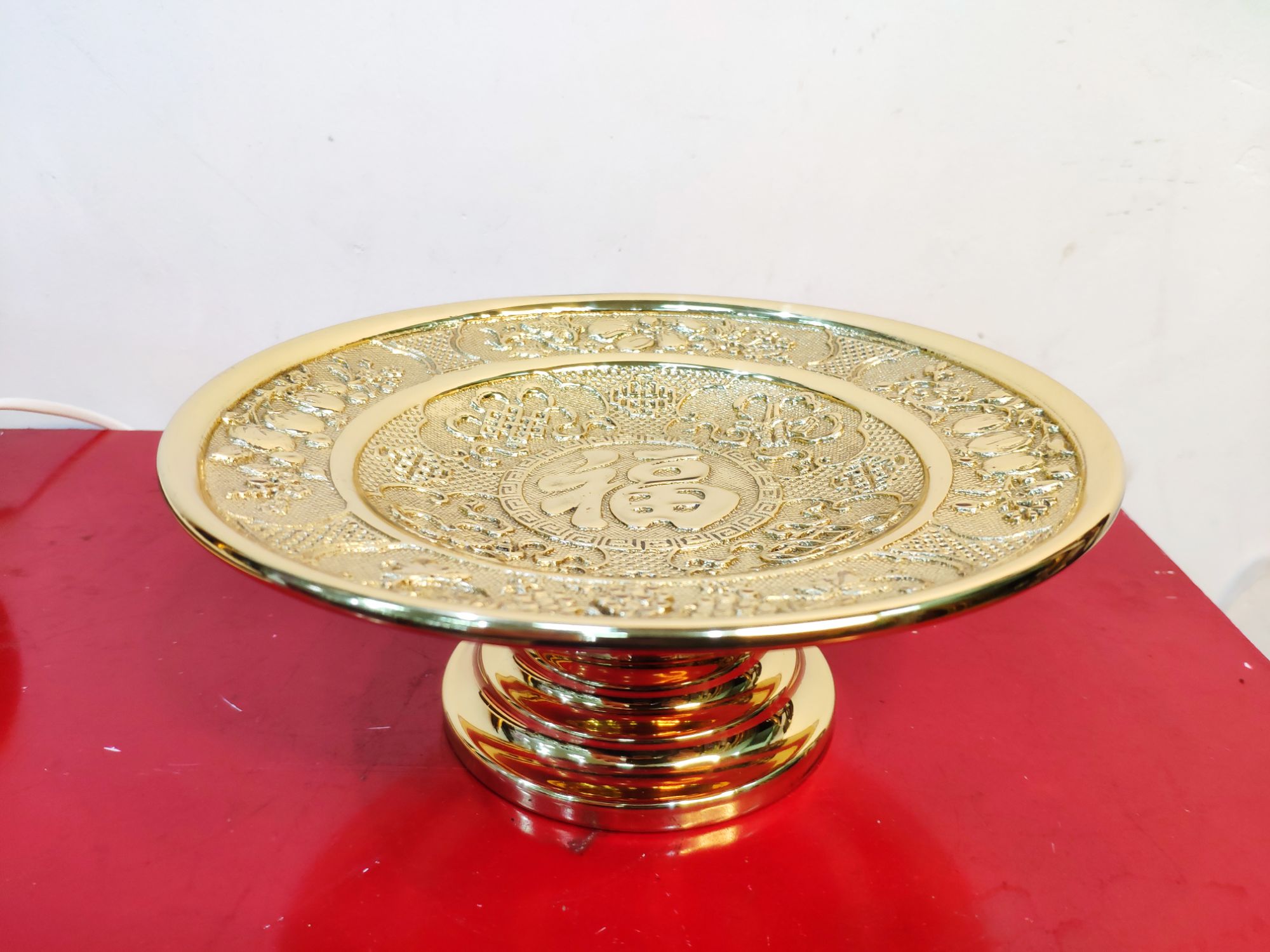 Mâm Bồng Đựng Hoa Quả Bằng đồng Cao Cấp 20cm