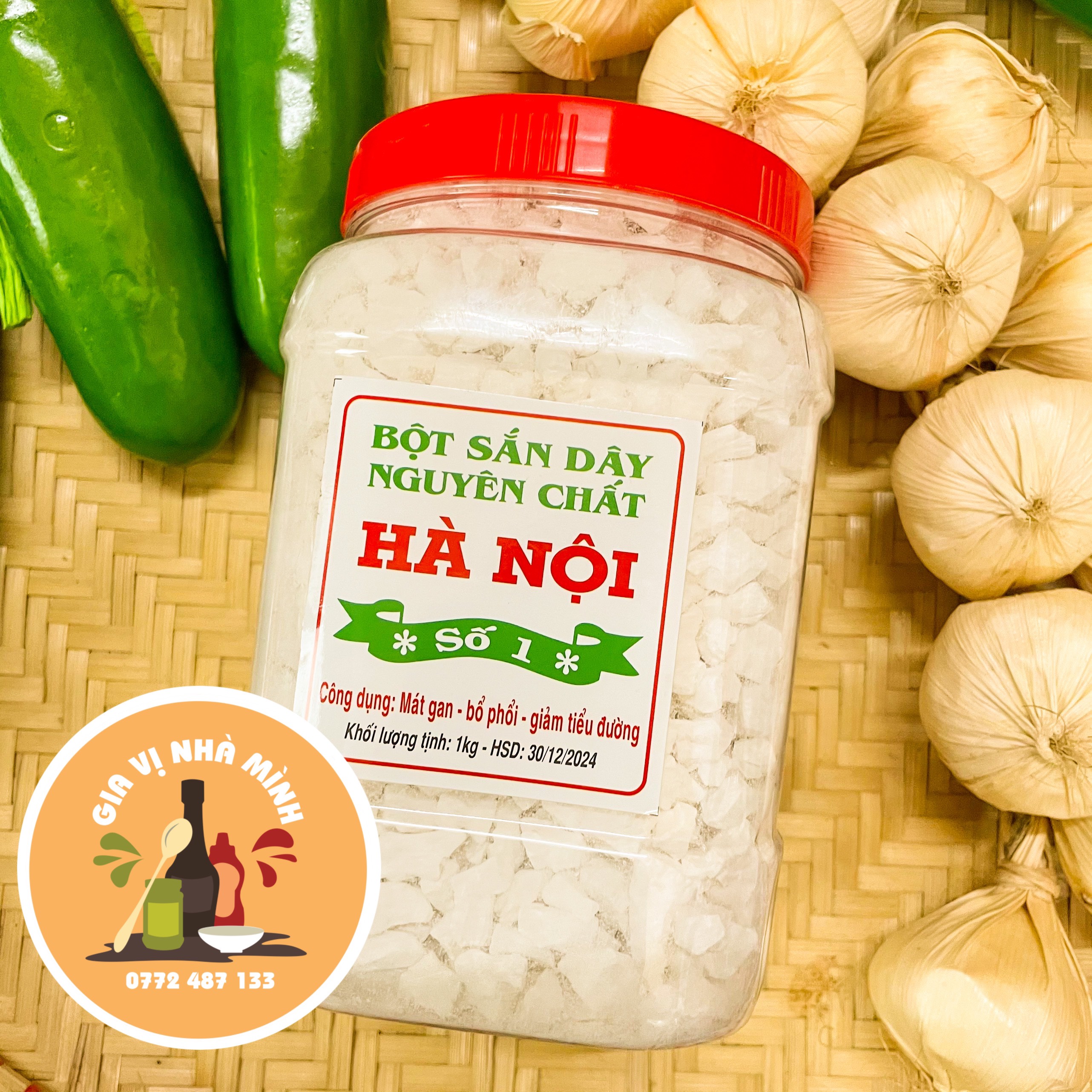 Bột sắn dây cao cấp loại 1 đóng hộp 1kg