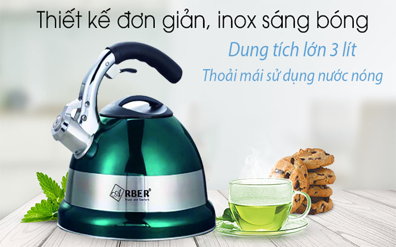 ẤM ĐUN NƯỚC DÙNG CHO BẾP TỪ ARBER AB03NB