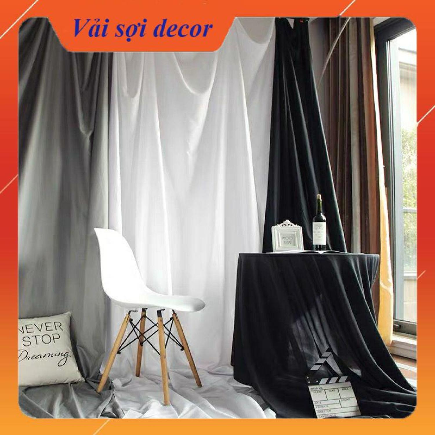 (Background màu đen ,ghi) phông nền chụp ảnh vải ,  vải decor sản phẩm