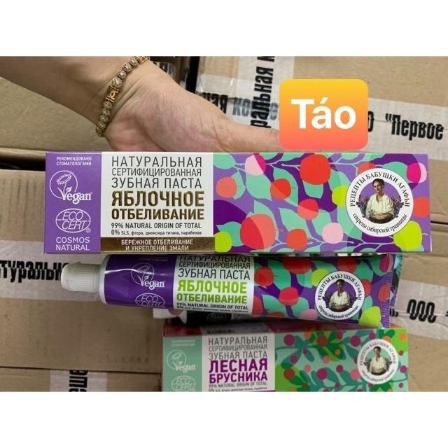 [HCM]Kem đánh răng hữu cơ Hương táo  nga