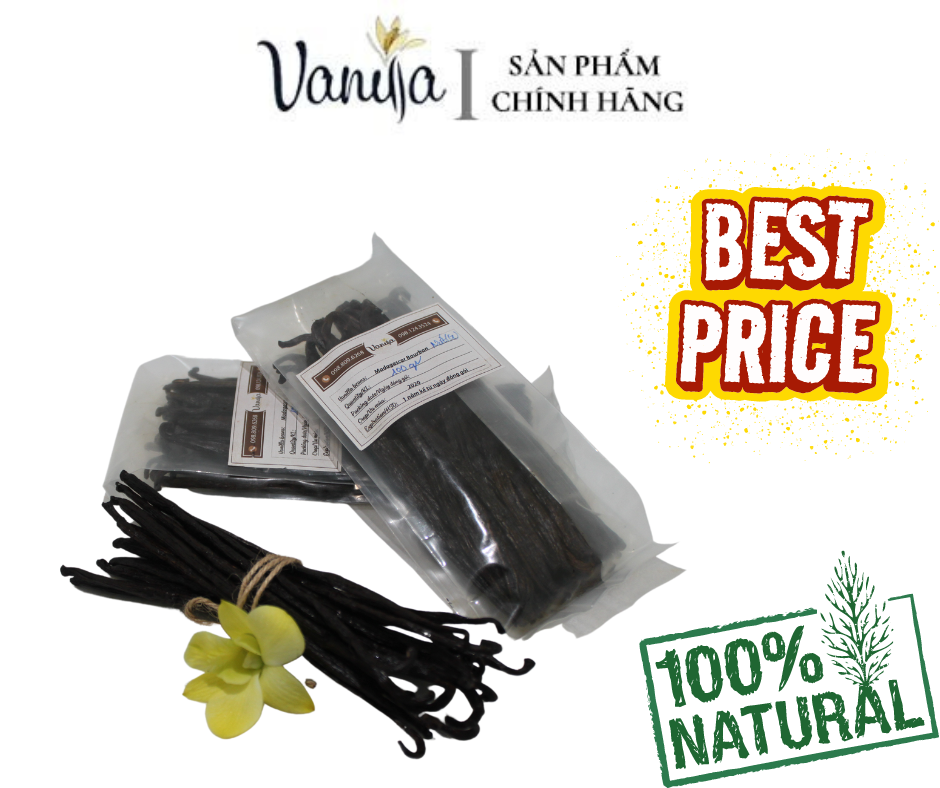 Quả vanilla Madagascar Bourbon Thượng hạng  (SET 50 GRAMS)