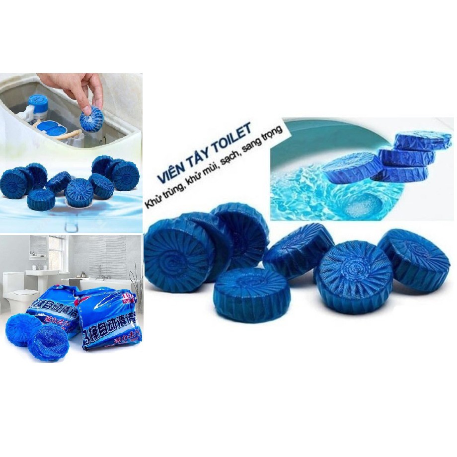 Gói 10 viên thả bồn cầu Hàn Quốc khử mùi toilet tiện dụng HƯƠNG HOA TỰ NHIÊN