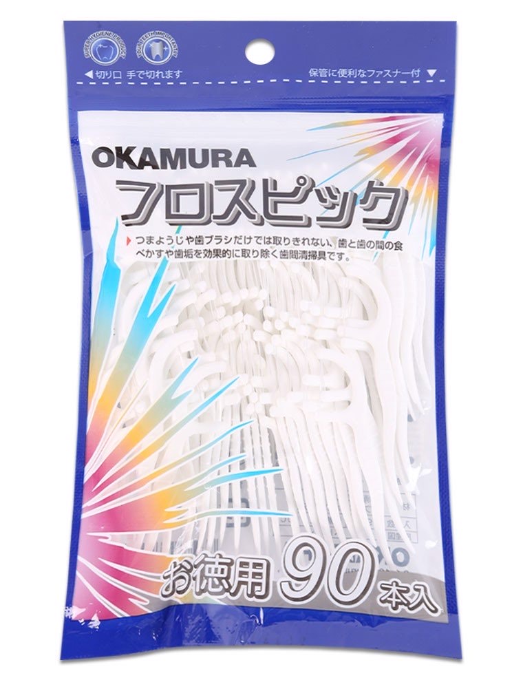 Combo 2 gói tăm chỉ nha khoa okamura 90p cao cấp