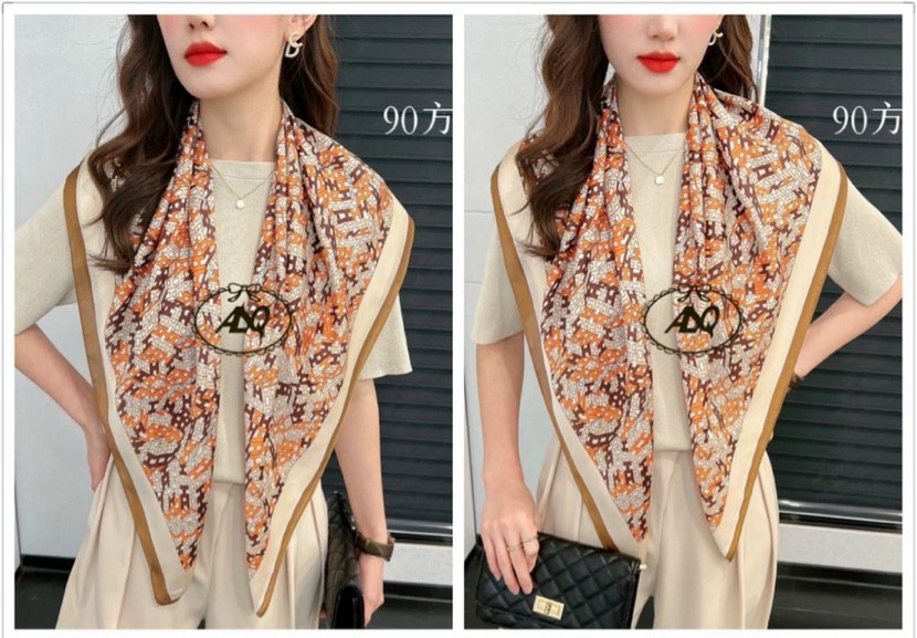 Khăn lụa tơ tằm vuông 90cm*90cm