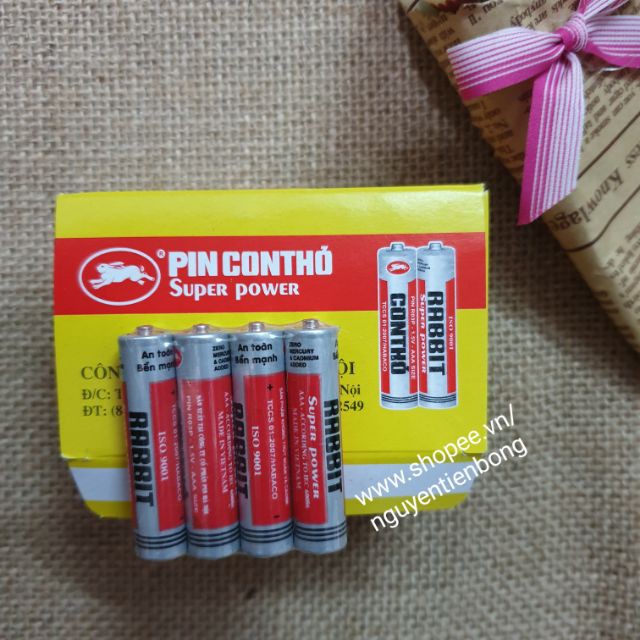 Sỉ hộp 40 viên pin đũa con thỏ aaa