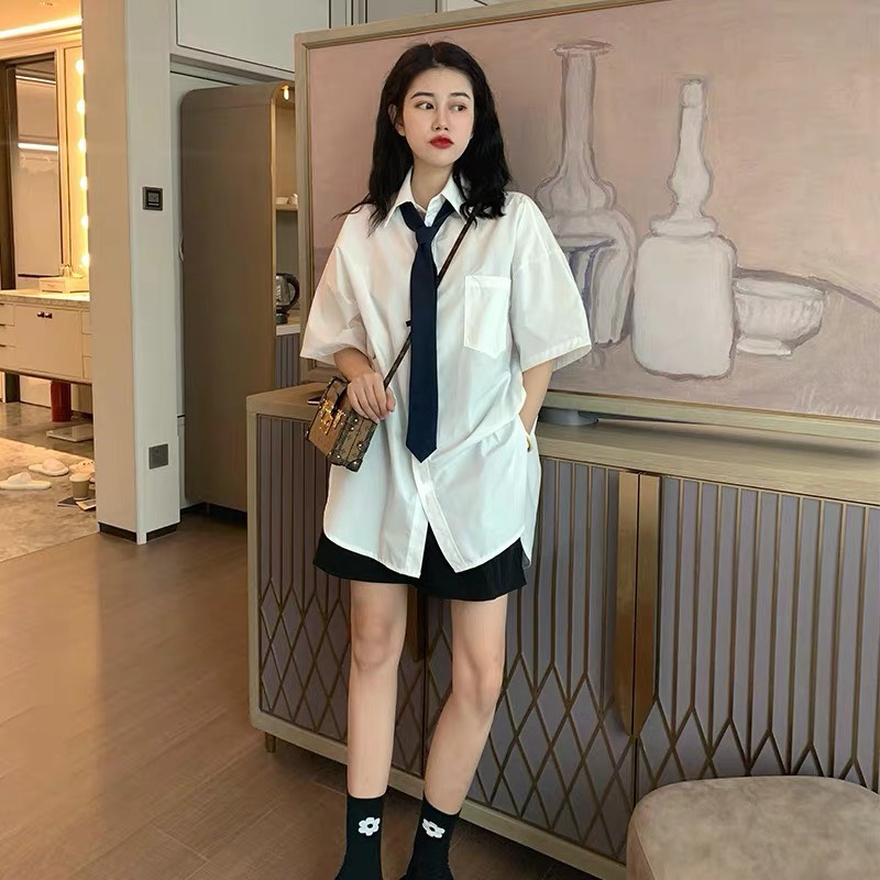 [HCM]Áo SoMi Nữ Cao Cấp Phối cà Vạt Mẫu Thiết Kế Riêng Shop BamBoo HOK99