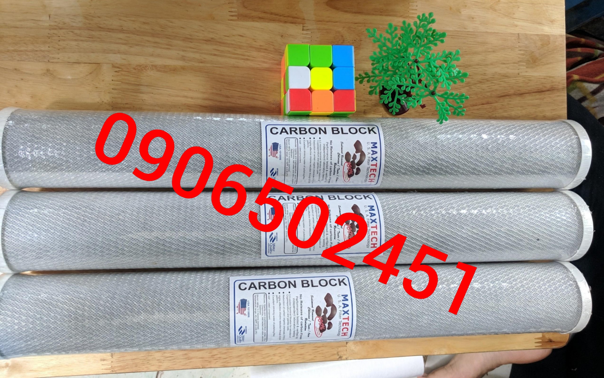 Combo bộ 3 lõi lọc nước số 3 cto nhập 20 inch chuẩn