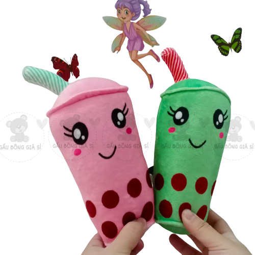 GẤU BÔNG LY TRÀ SỮA NHÍ 15CM