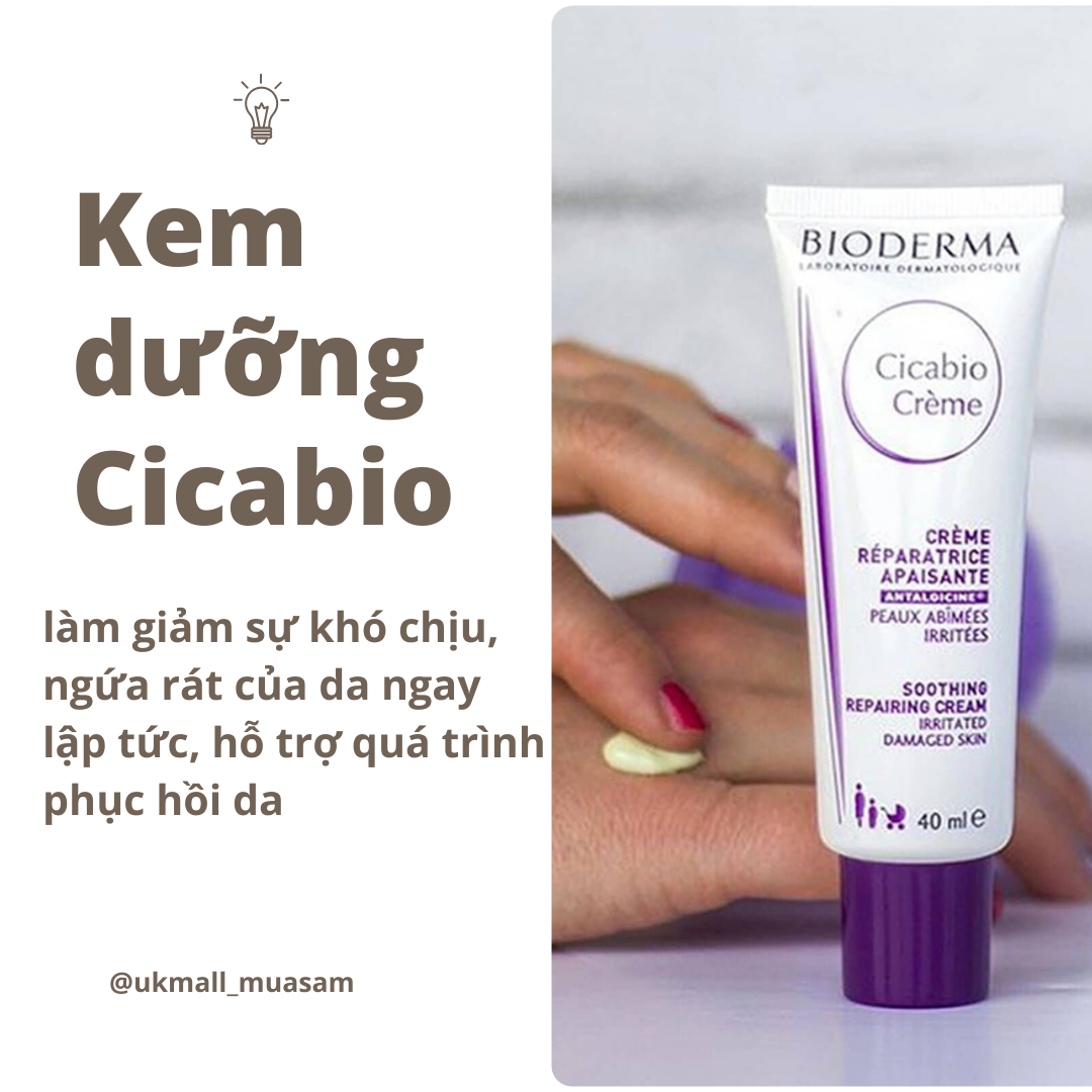 [XẢ HÀNG DATE 02 - 09/2024] Kem dưỡng phục hồi da Cicabio 40ml/ 100ml
