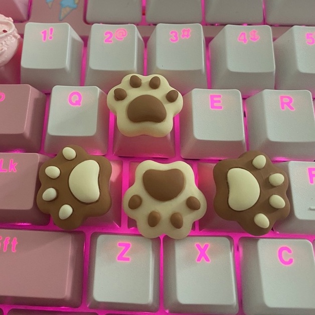 Keycap cute dễ thương lẻ chân mèo Nút Bàn Phím Cơ