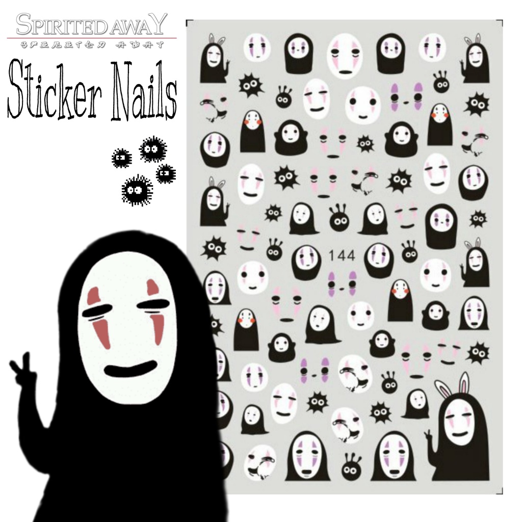 Sticker 3d vô diện - hình dán móng tay 144