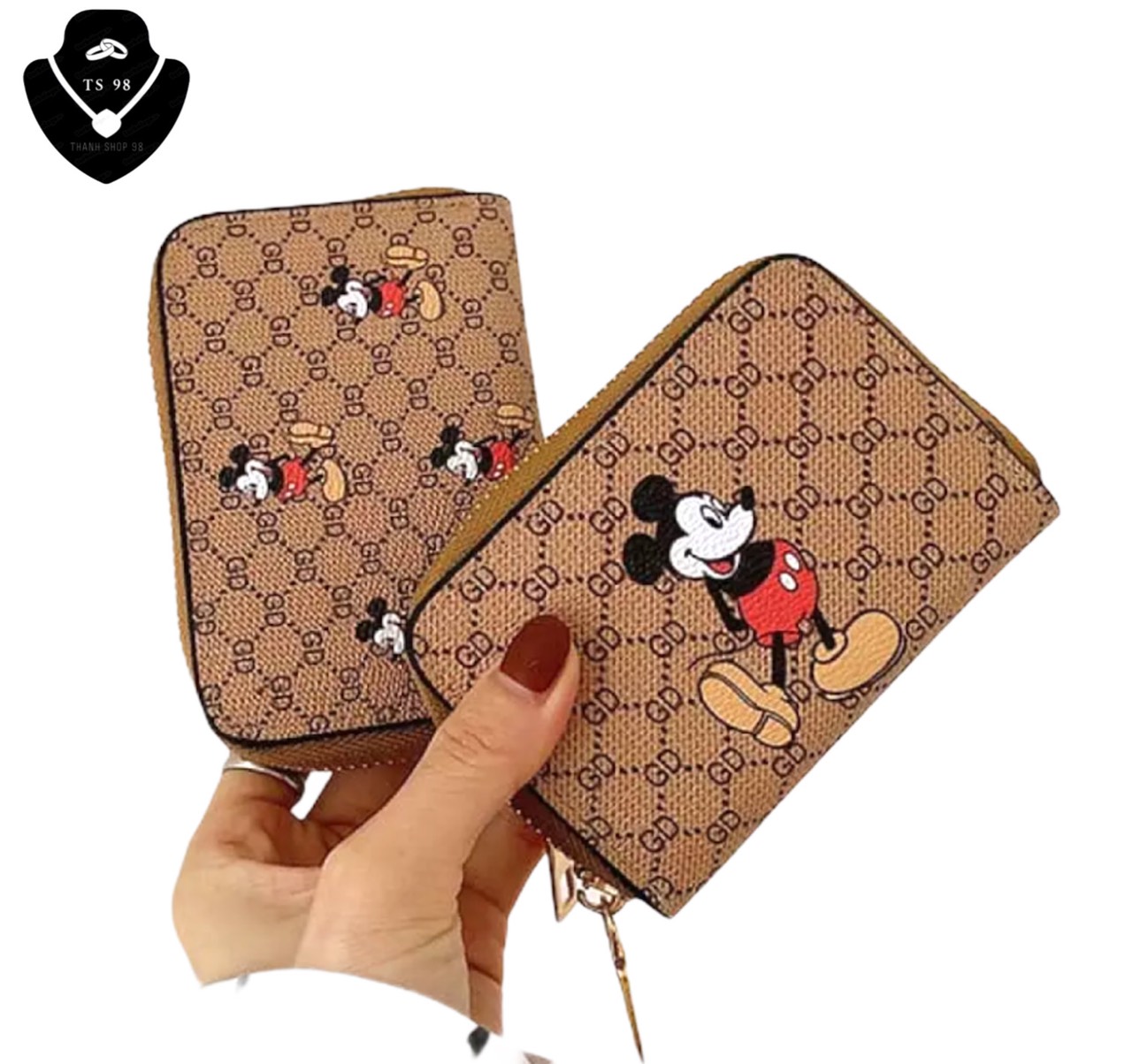 [HCM]VÍ NGẮN CẦM TAY NỮ HÌNH CHUỘT MICKEY