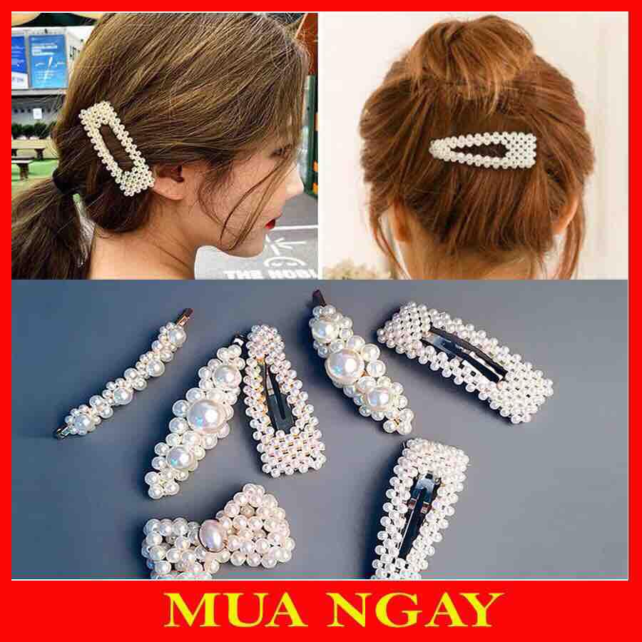[HCM]Set 4 kẹp tóc ngọc trai mẫu mới