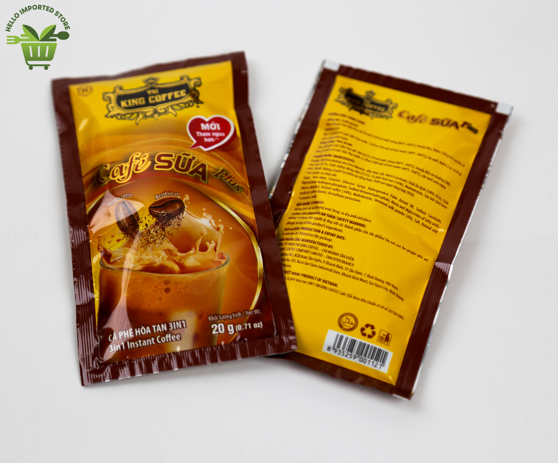 Cà Phê Sữa Hoà Tan King Coffee - Túi 50 gói * 20g