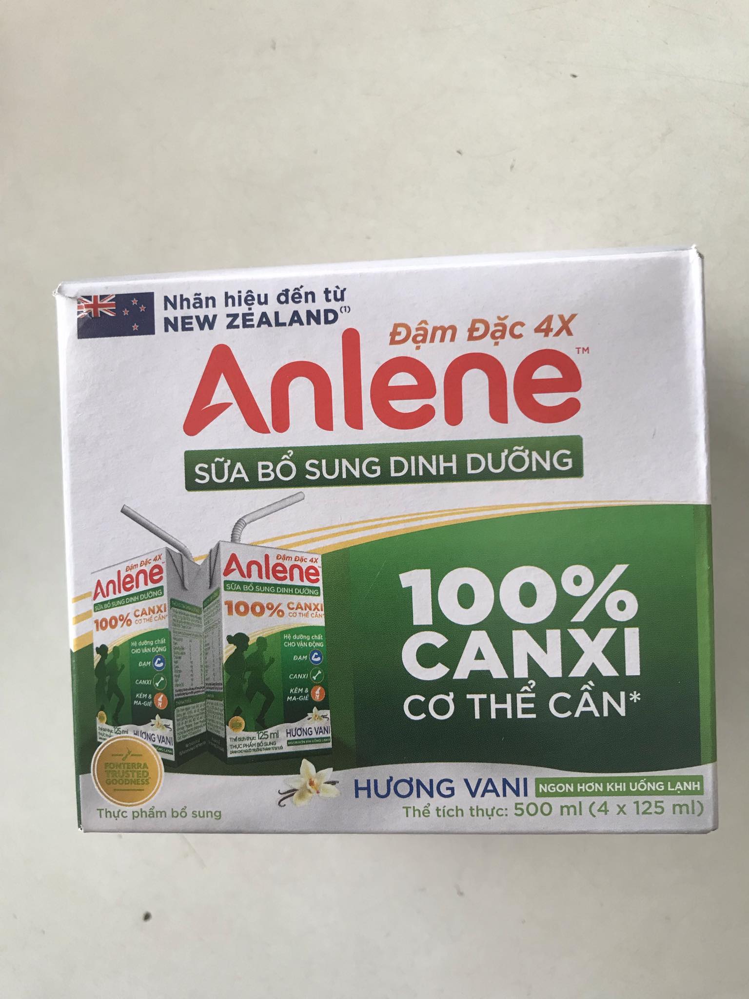 Lốc lẻ sữa nước Anlene Concentrate Vani đậm đặc 125ml