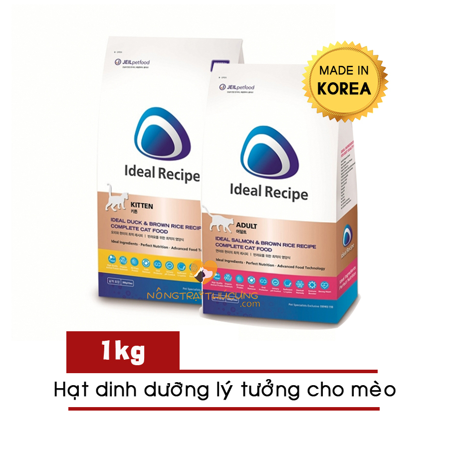 Thức Ăn Hạt Dinh Dưỡng Cho Mèo IDEAL RECIPE - [Nông Trại Thú Cưng]