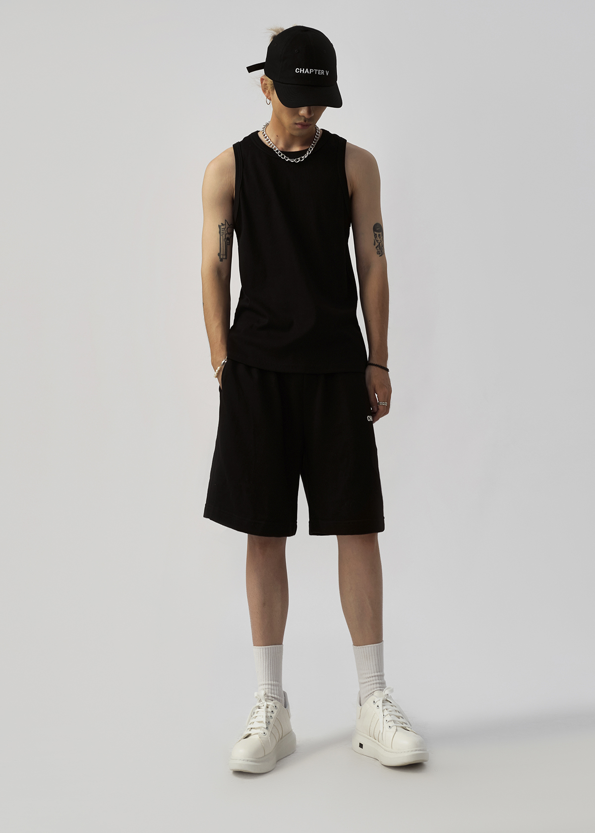 Áo thun ba lỗ màu đen - Ribbed Tank Top